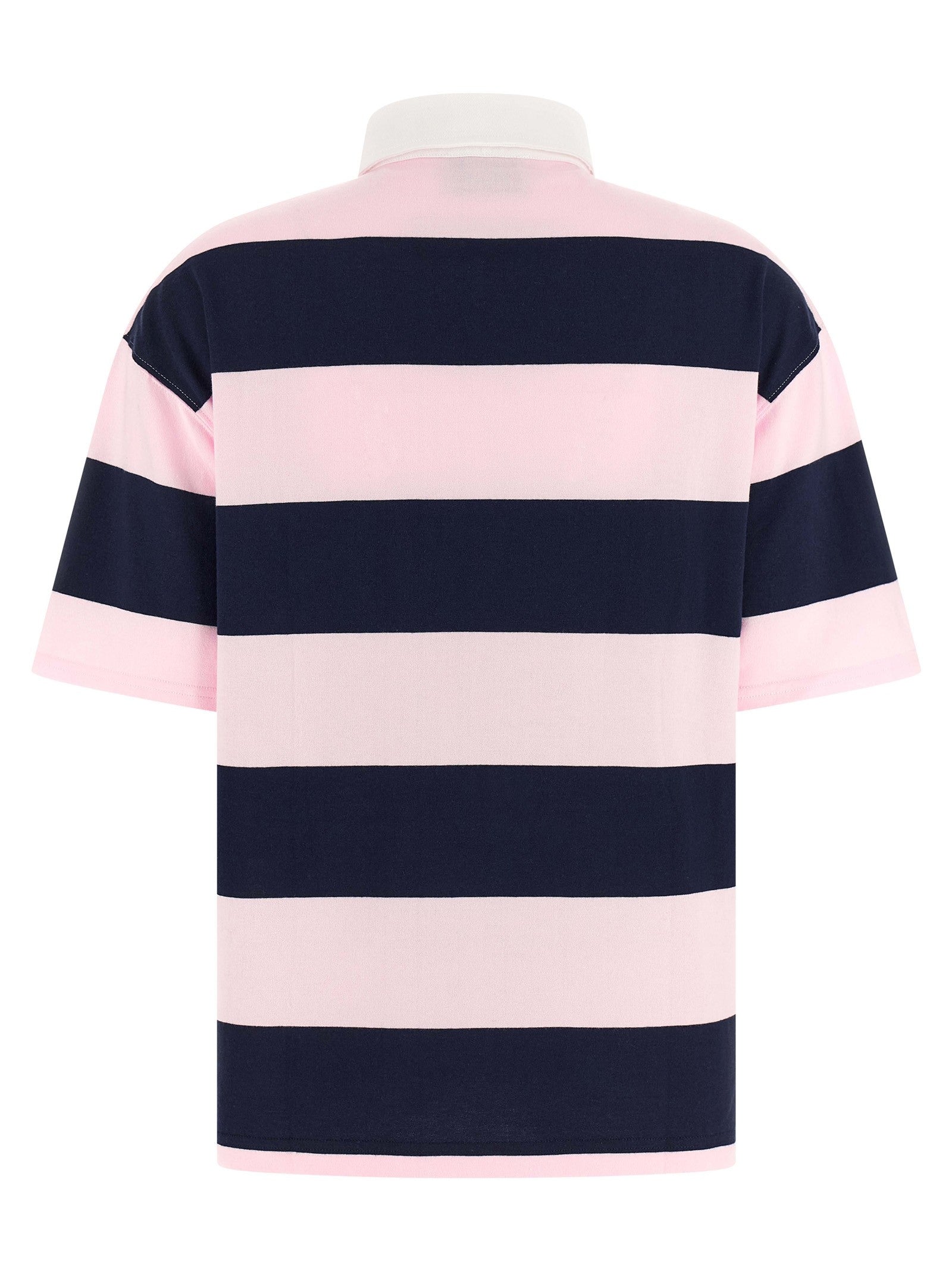 Coperni Striped Polo Shirt Gold