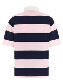 Coperni Striped Polo Shirt Gold