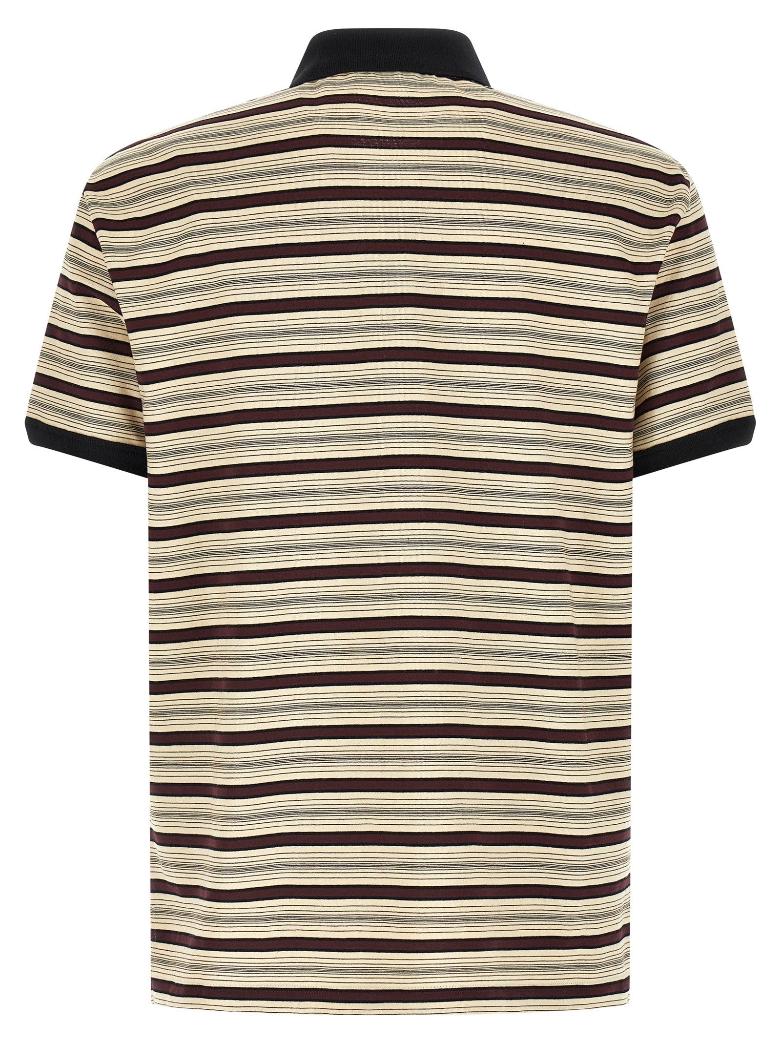 Prada Striped Polo Shirt Gold