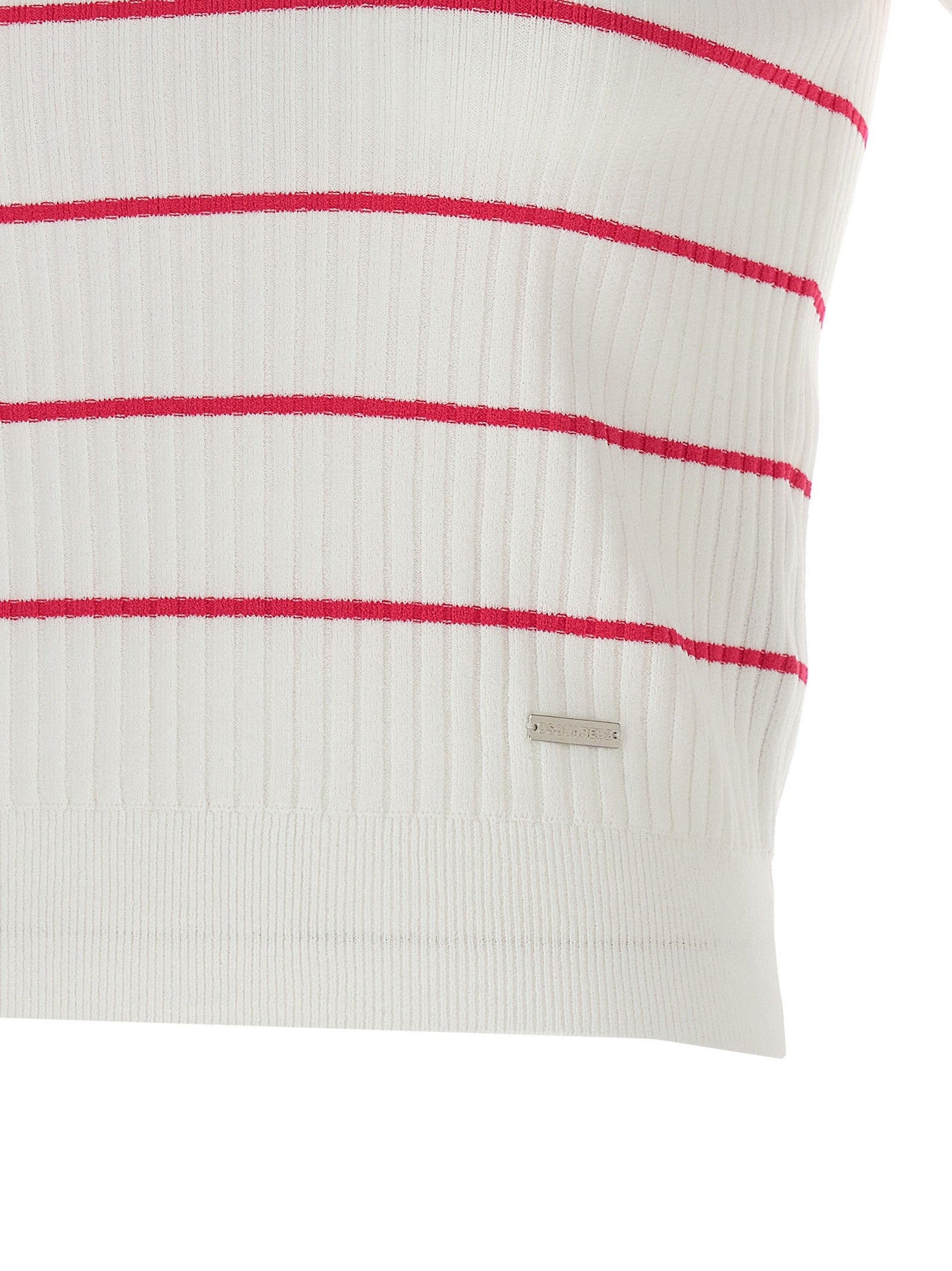 Dsquared2 Striped Polo Shirt Gold