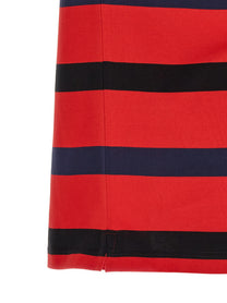 PRADA Striped Polo Shirt Red