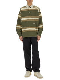 Autry Unisex Striped Polo Green AUTRY