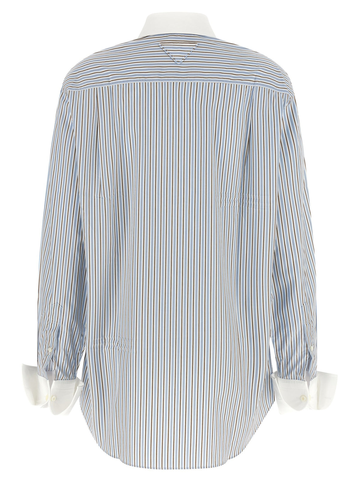 PRADA Striped Poplin Shirt Blue, view 2