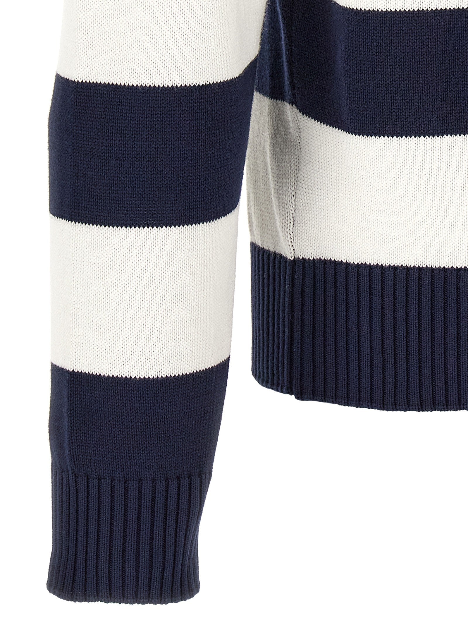 Lacoste Striped Pulover White