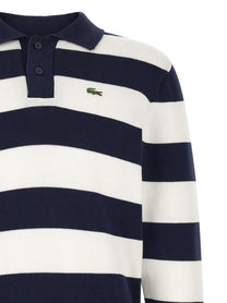Lacoste Striped Pulover White