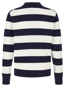 Lacoste Striped Pulover White