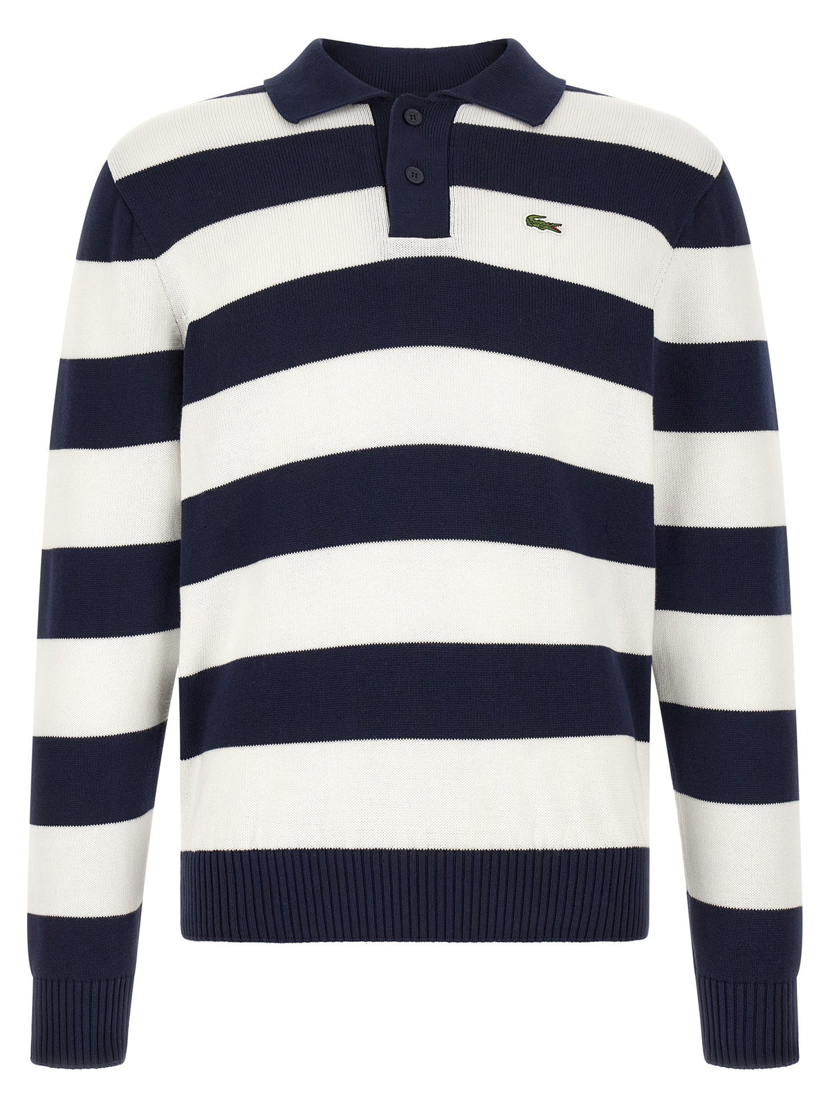 Lacoste Striped Pulover White