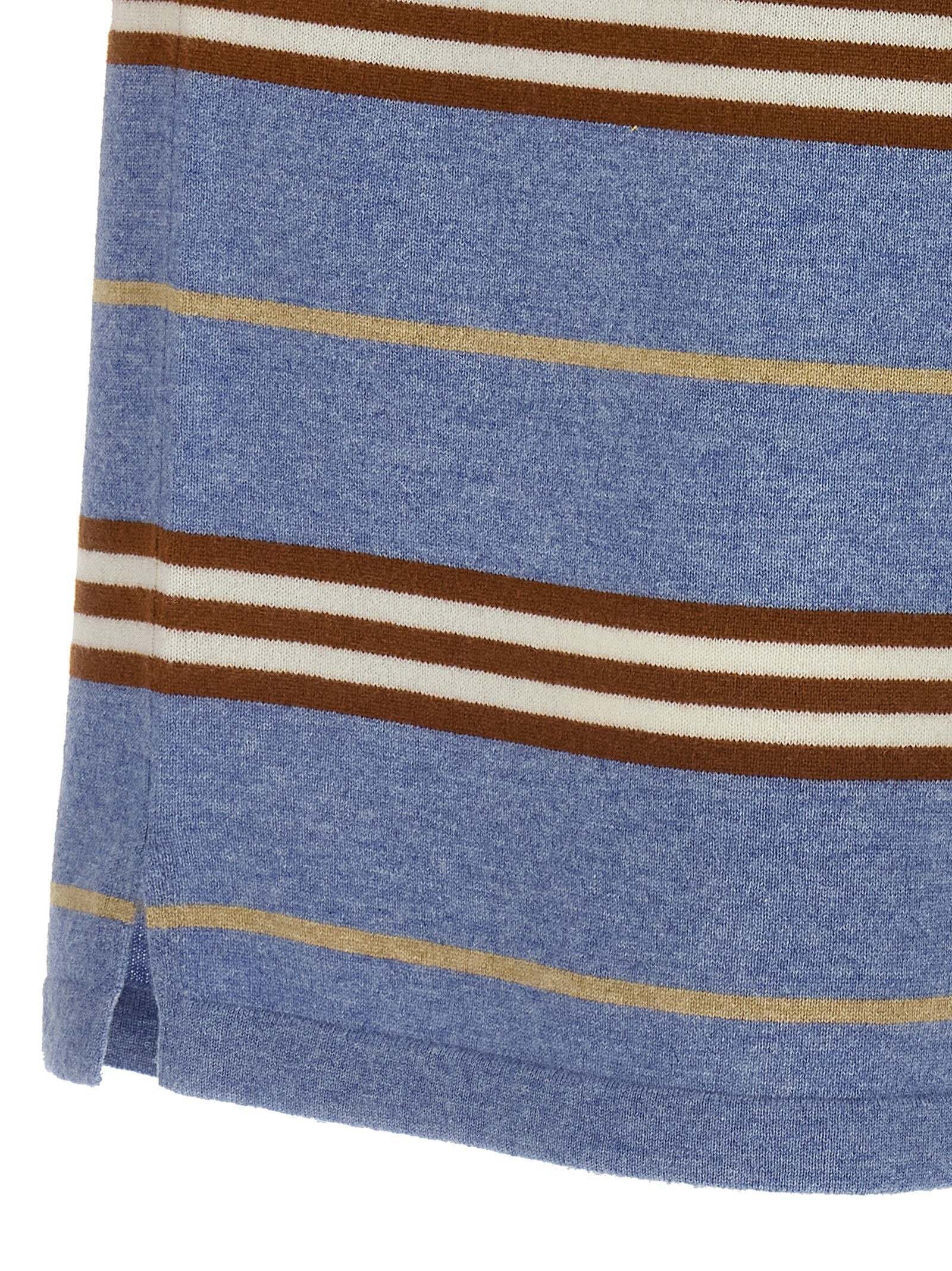 Guest In Residence Striped Rugby Polo Shirt Blue