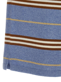 Guest In Residence Striped Rugby Polo Shirt Blue