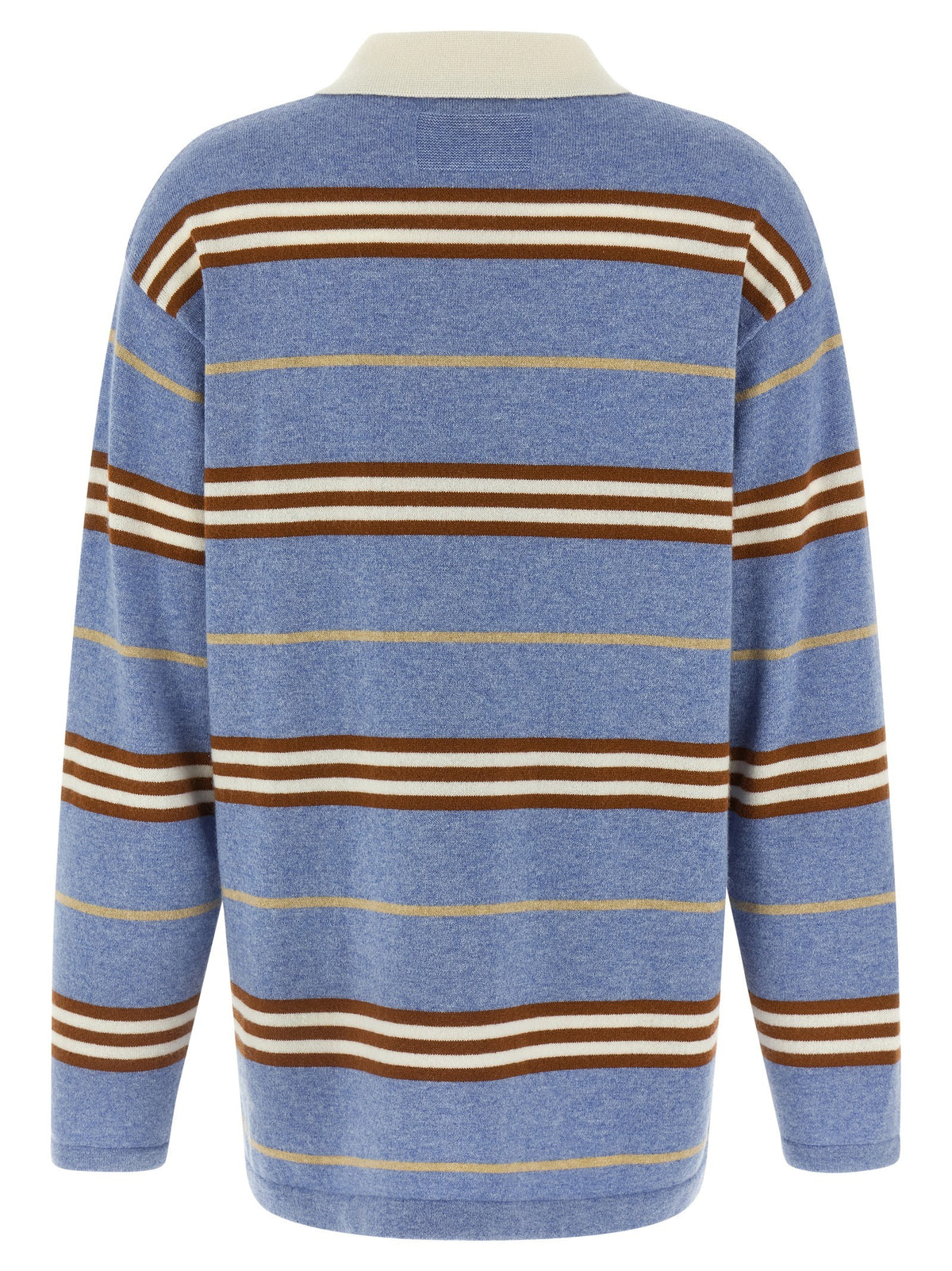 Guest In Residence Striped Rugby Polo Shirt Blue, view 2