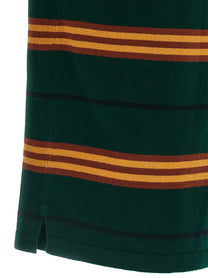 Guest In Residence Striped Rugby Polo Shirt Green