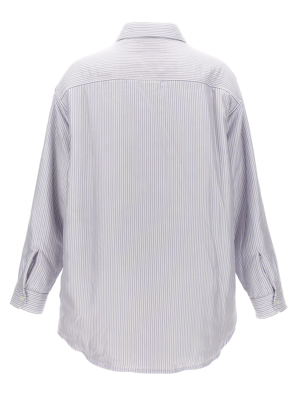 Maison Margiela Striped Shirt Jacket Blue
