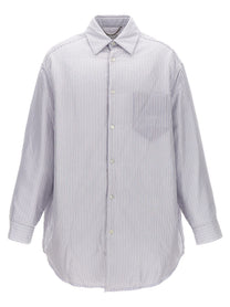 Maison Margiela Striped Shirt Jacket Blue