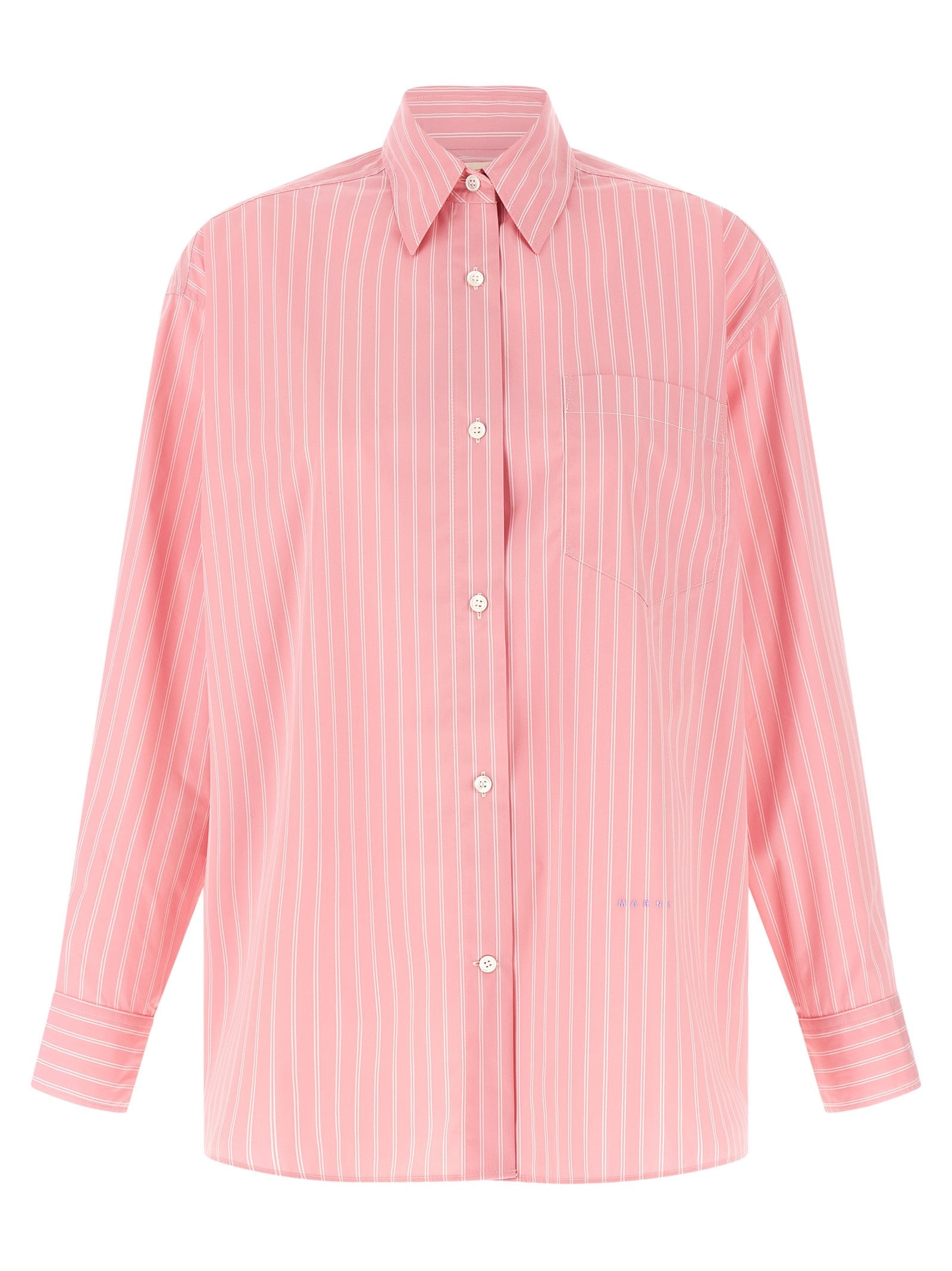 Marni Striped Shirt Blue