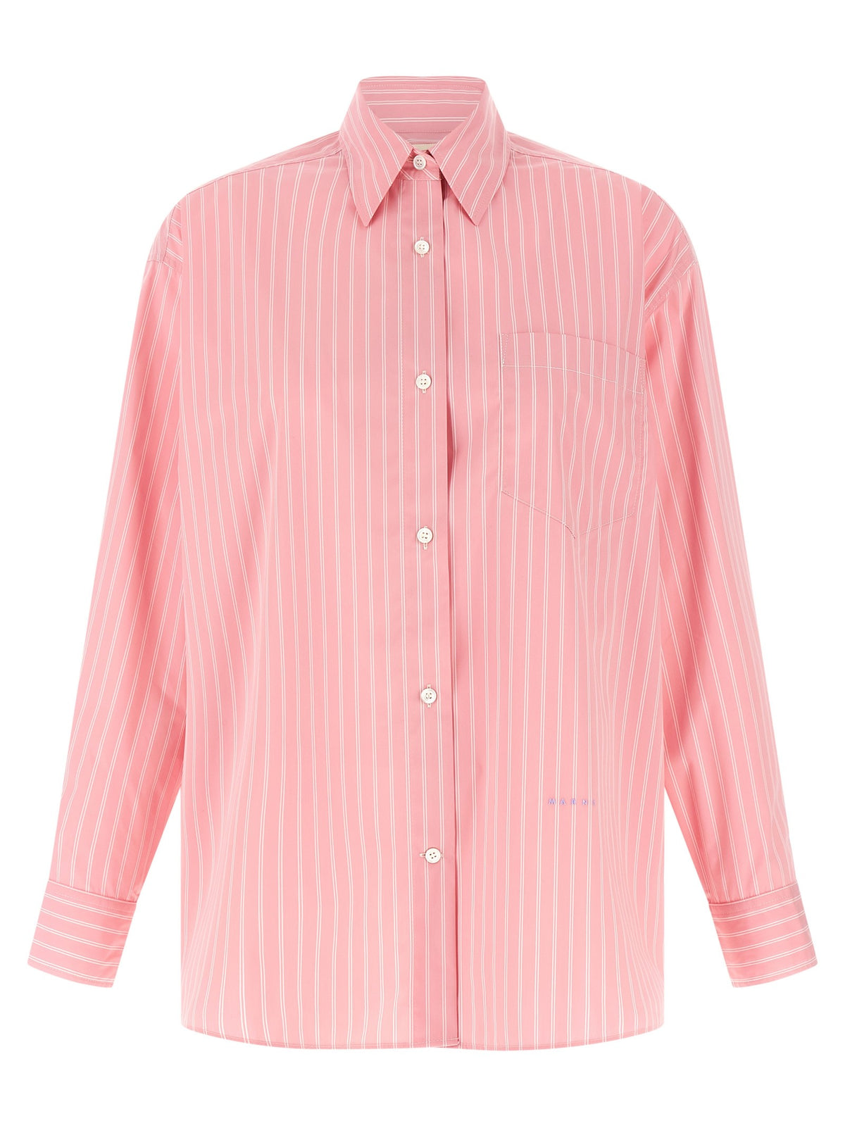 Marni Striped Shirt Blue