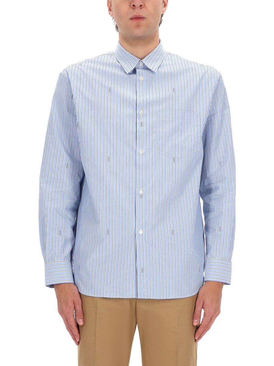 Gucci Men's Striped Shirt Blue