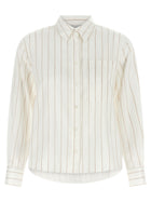 Peserico Striped Shirt Beige