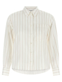 Peserico Striped Shirt Beige