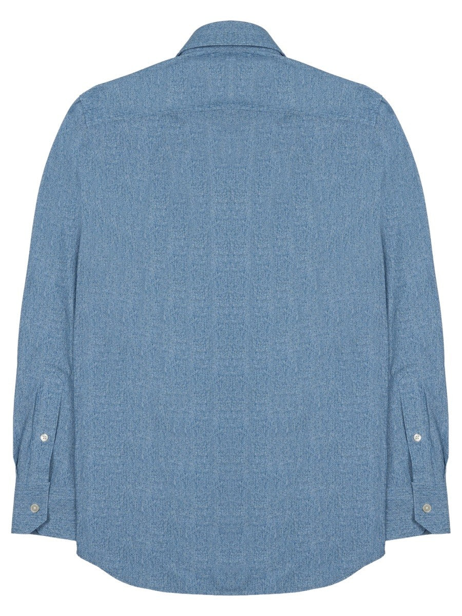 Archivium Be Updated Men's Camicia in Tessuto Tecnico Blue