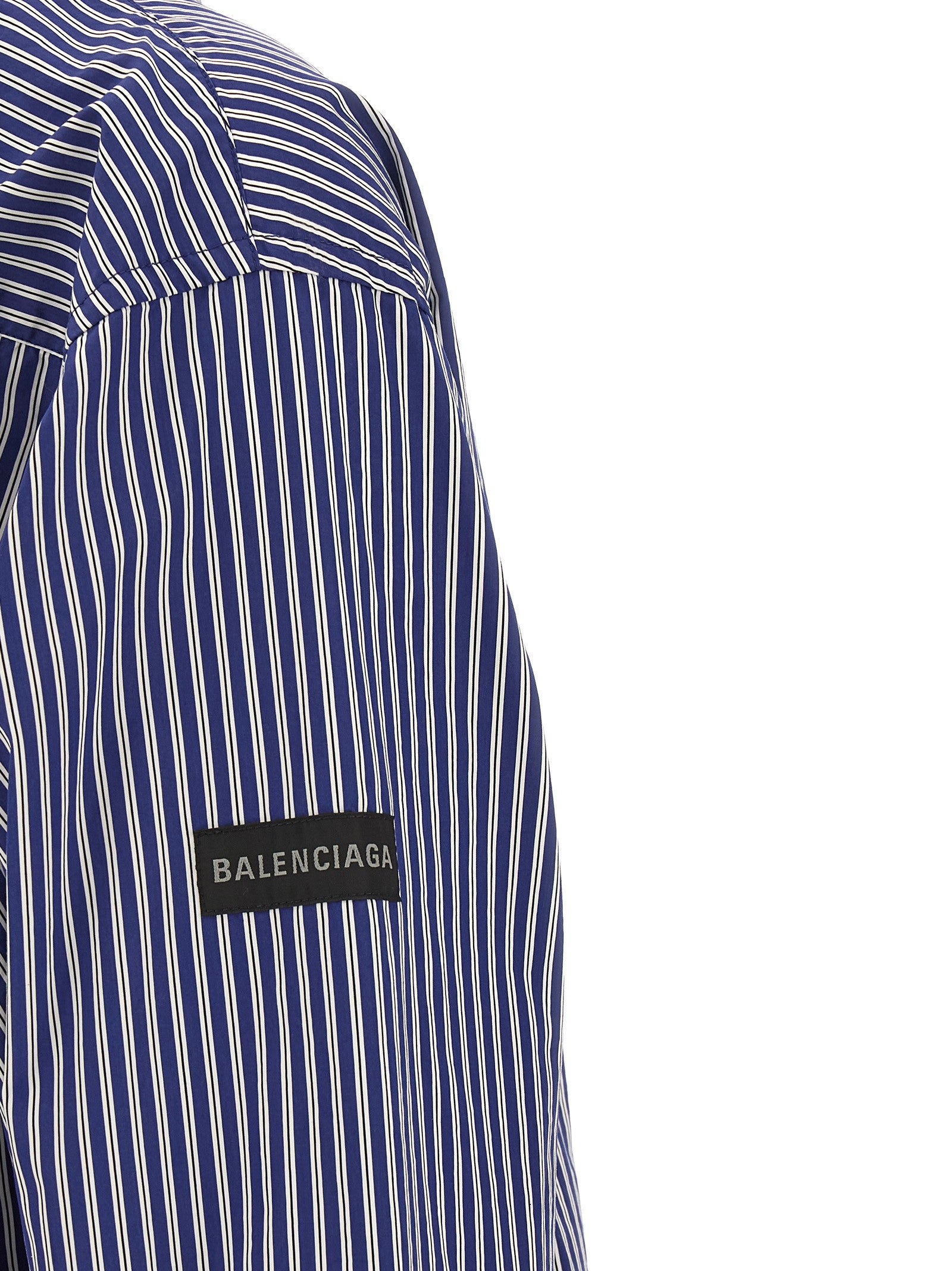 Balenciaga Striped Shirt Blue