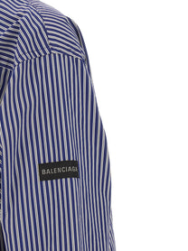 Balenciaga Striped Shirt Blue