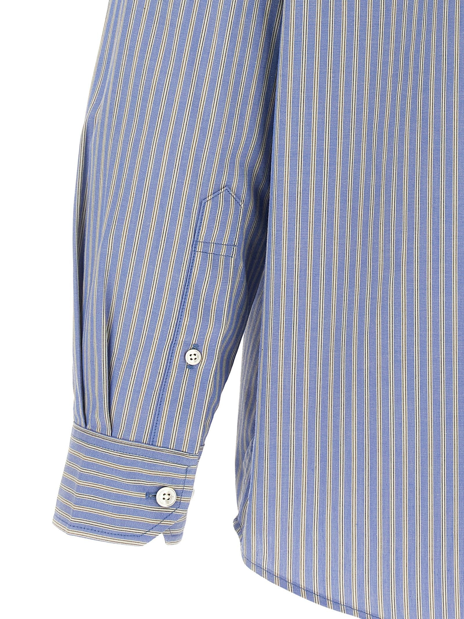 DUNST Striped Shirt Blue
