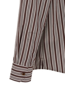 Saint Laurent Striped Shirt Brown