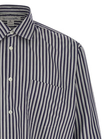 Comme Des Garcons Shirt Striped Shirt Blue