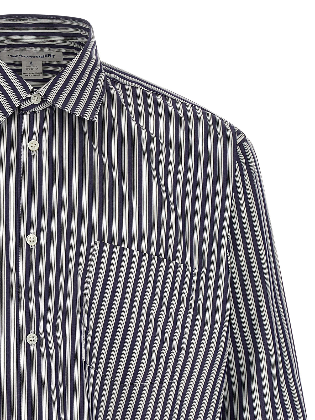 Comme Des Garcons Shirt Striped Shirt Blue, view 3