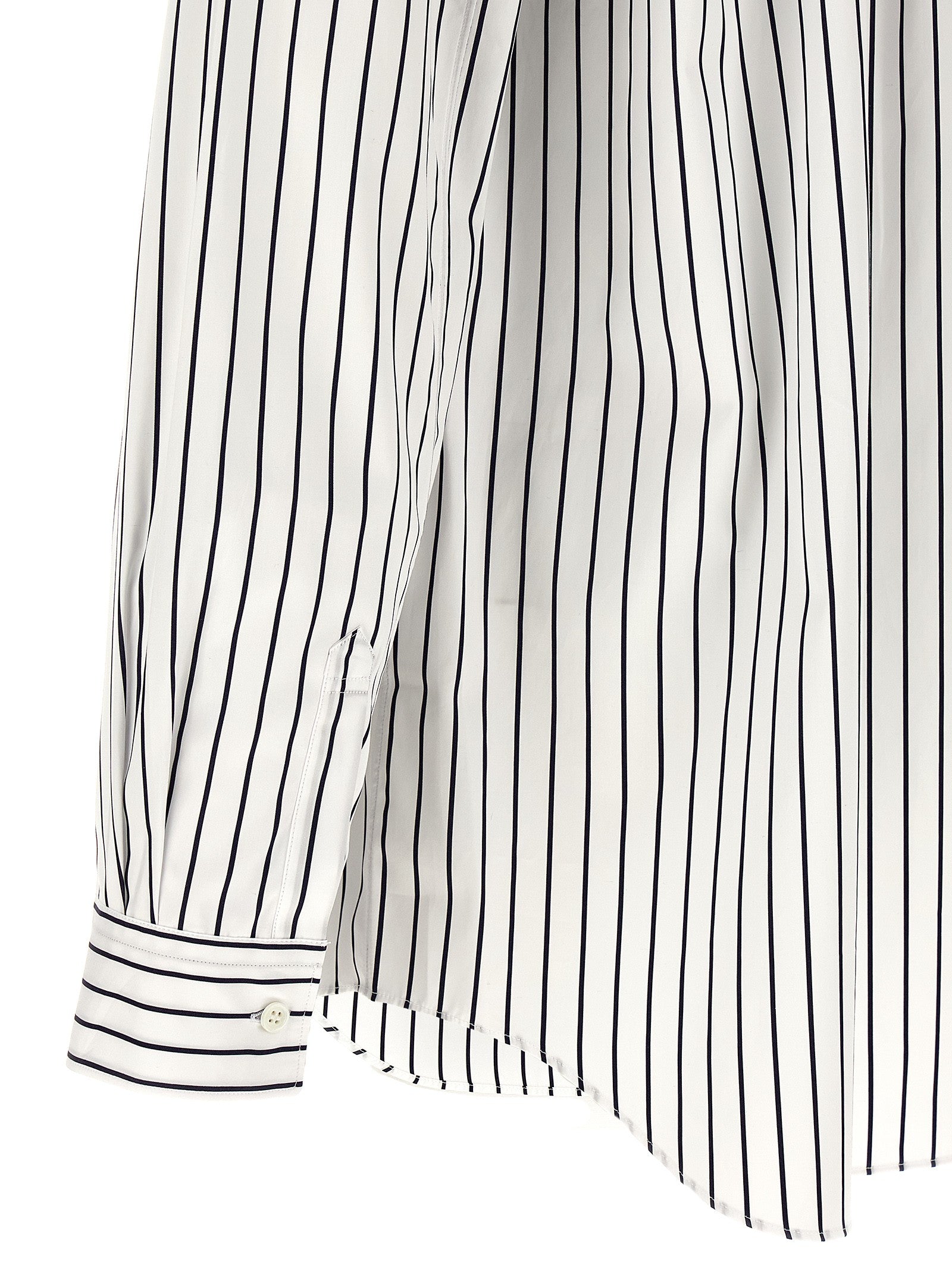 Comme Des Garcons Shirt Striped Shirt White
