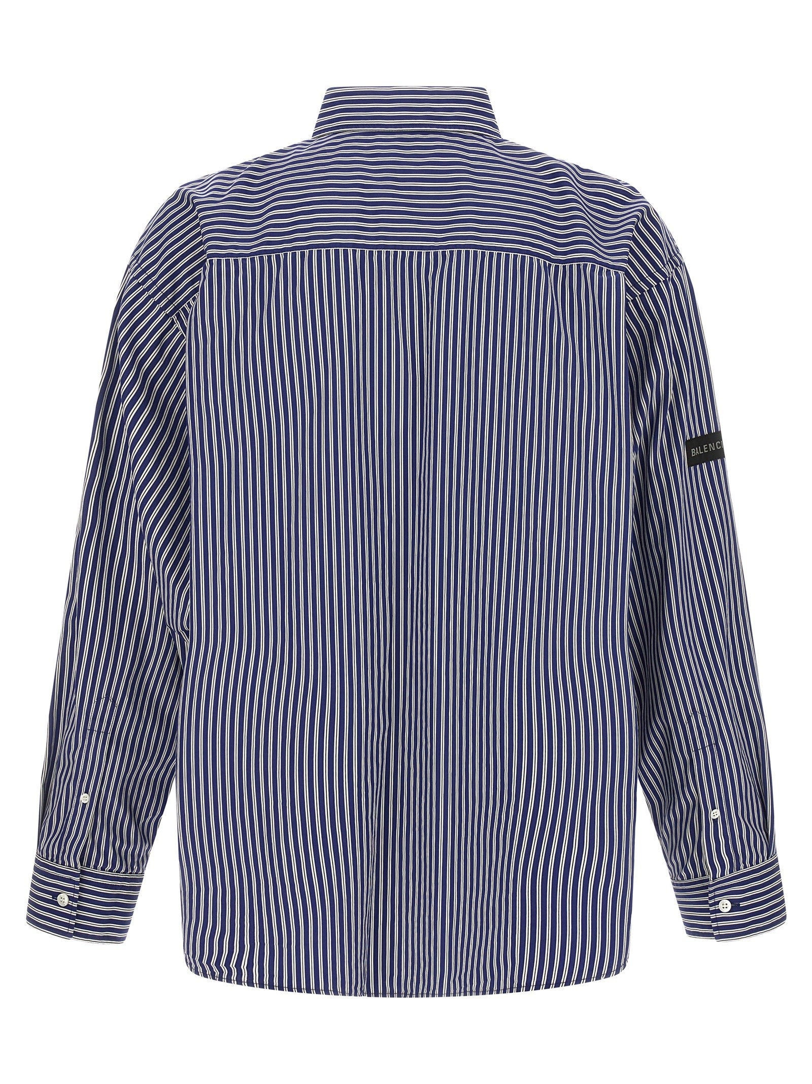 Balenciaga Striped Shirt Blue