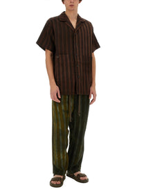 Uma Wang Men's Striped Shirt Multicolor