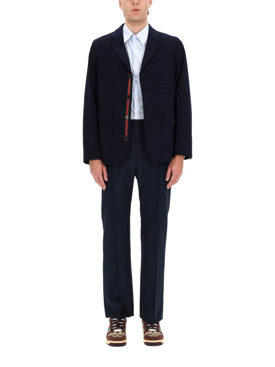 Gucci Men's Striped Shirt Blue