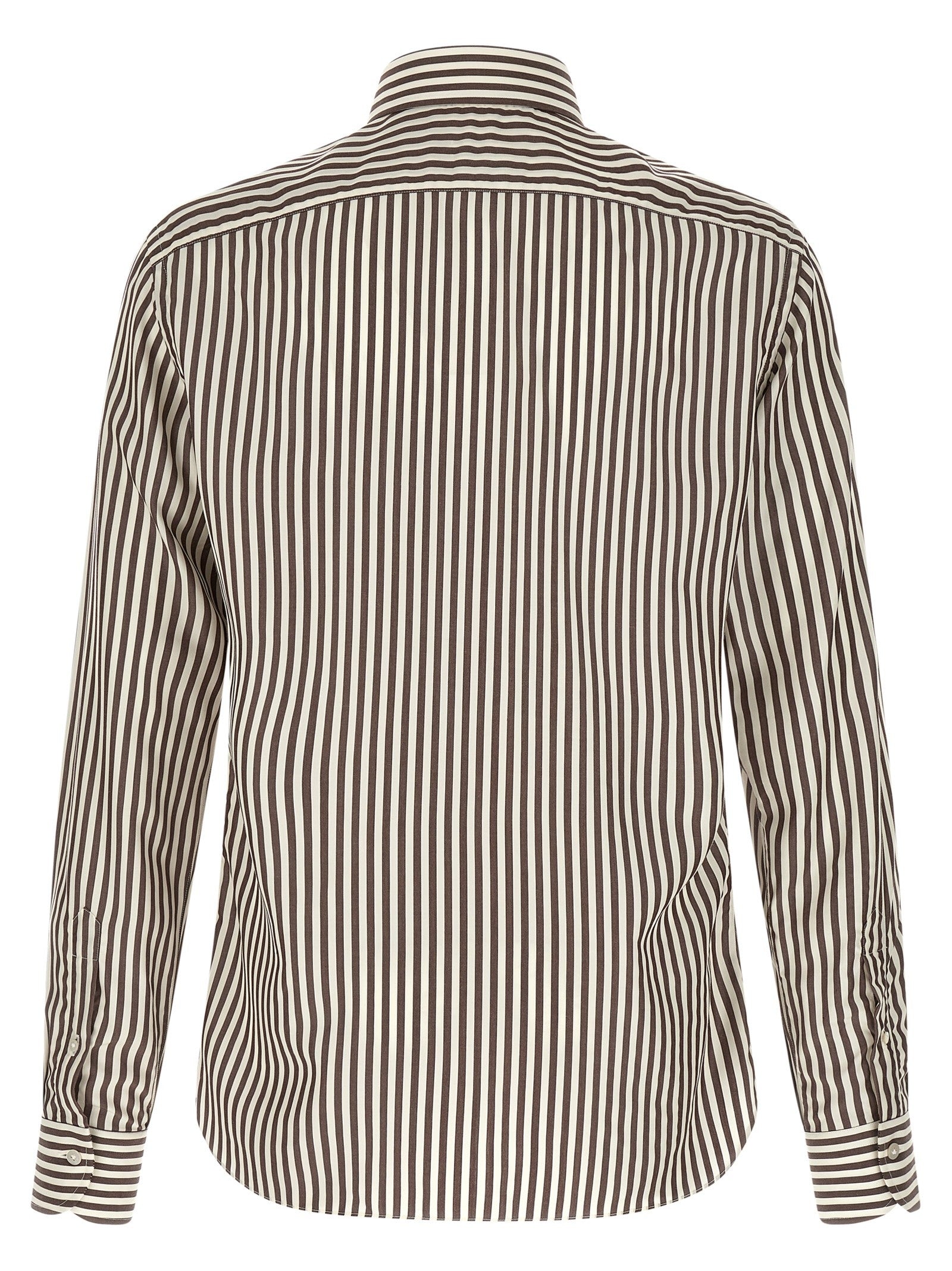 Borriello Striped Shirt Brown