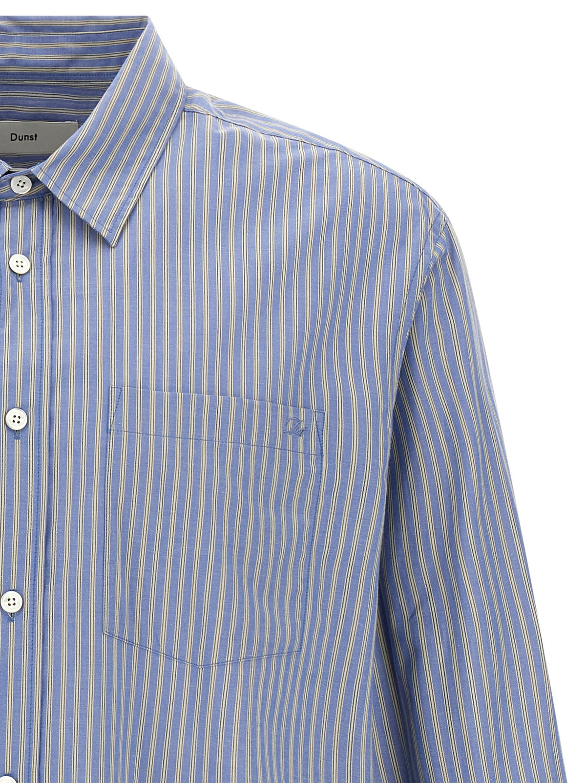 DUNST Striped Shirt Blue