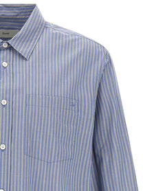 DUNST Striped Shirt Blue