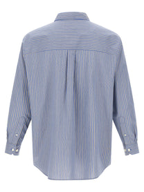DUNST Striped Shirt Blue