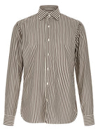 Borriello Striped Shirt Brown