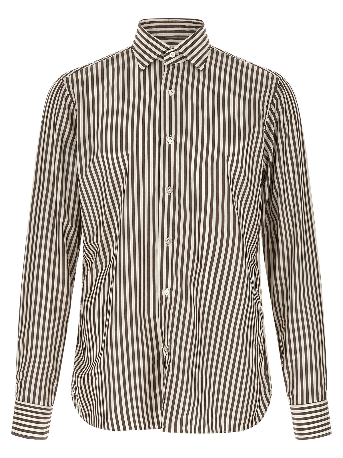 Borriello Striped Shirt Brown