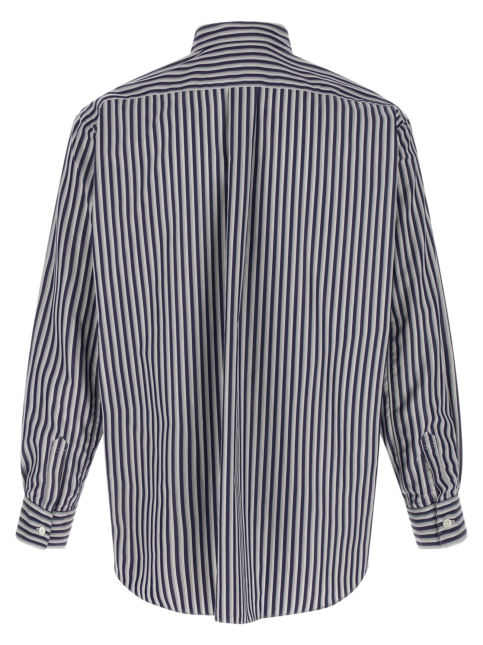 Comme Des Garcons Shirt Striped Shirt Blue
