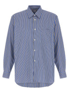 Comme Des Garcons Shirt Striped Shirt Blue