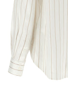 Peserico Striped Shirt Beige, view 4