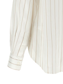 Peserico Striped Shirt Beige
