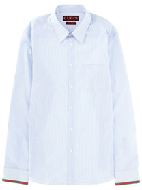 Gucci Men's Striped Shirt Blue