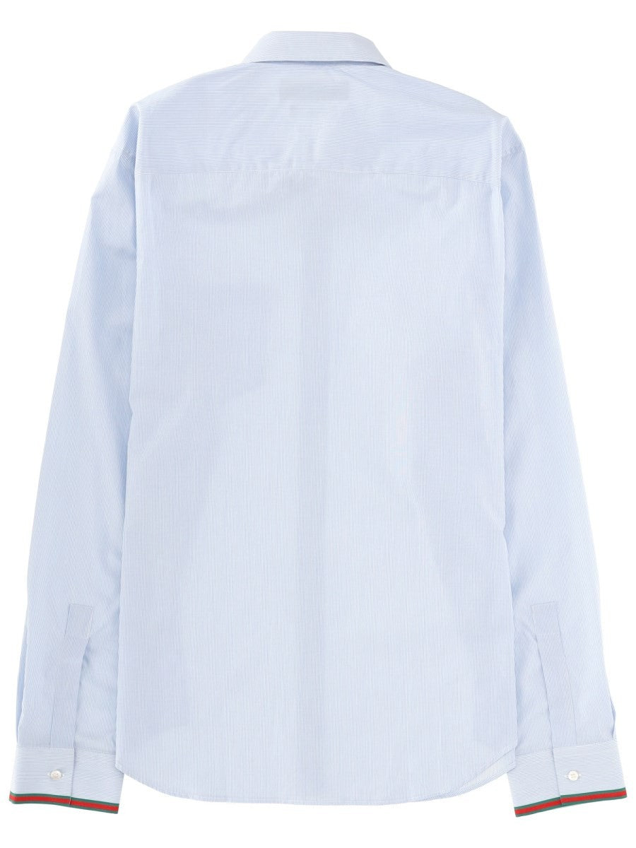 Gucci Men's Striped Shirt Blue