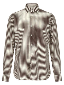 Borriello Striped Shirt Brown