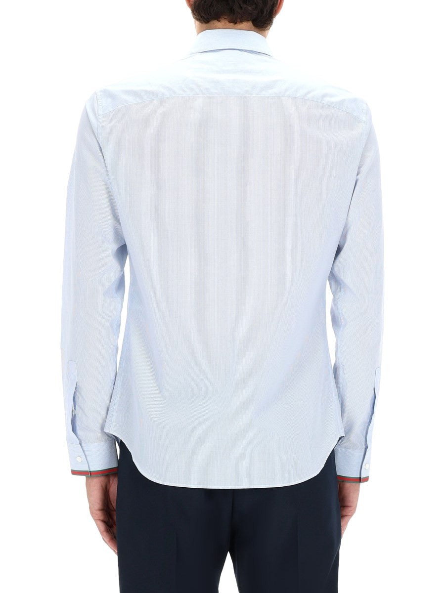 Gucci Men's Striped Shirt Blue