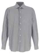 Finamore Striped Shirt Blue