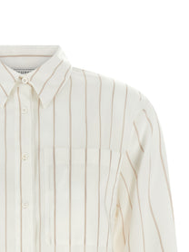 Peserico Striped Shirt Beige