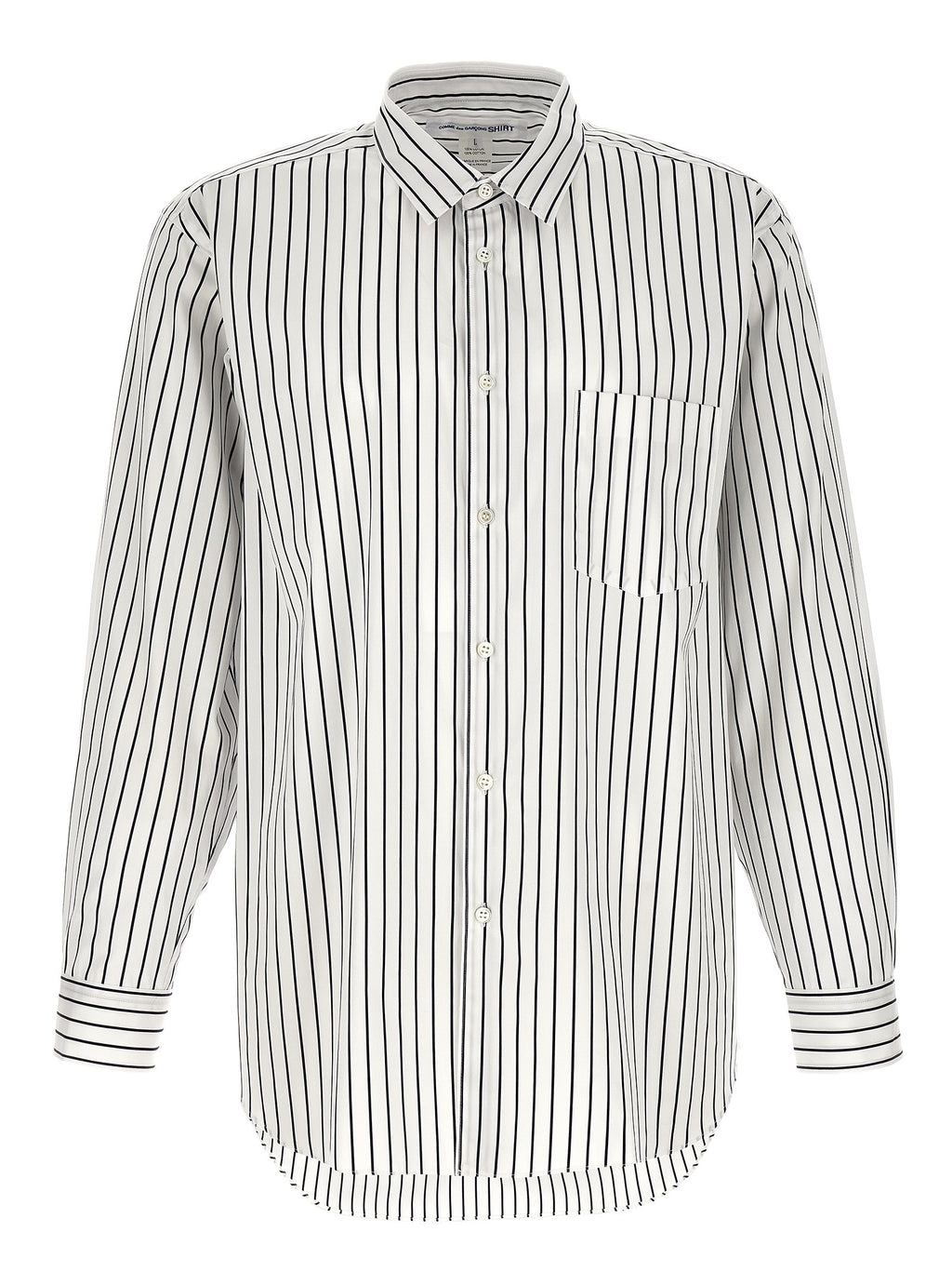 Comme Des Garcons Shirt Striped Shirt White